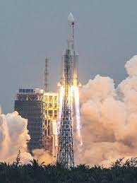 The long march5b chinese rocket launched a module of the country's space station on 29 april. Xsiyhu5gelzoam