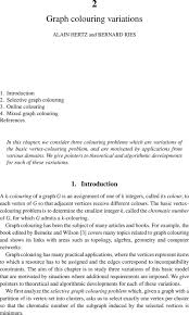 Graph colouring variations (Chapter 2)