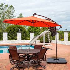 Maybe you would like to learn more about one of these? Sunnydaze Burnt Orange 10 Foot Offset Solar Led Patio Umbrella With Crank For Sale Online Ebay