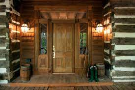 Make that first impression a distinctive one with an. North Georgia Log Cabin Front Door Rustic Entry Atlanta By Alan Clark Architects Llc Houzz