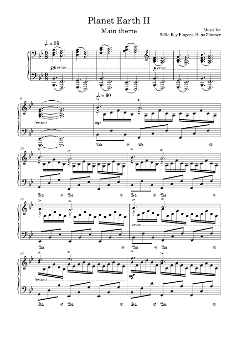 Planet Earth II Suite – Hans Zimmer Sheet Music for Piano (Solo) |  MuseScore.com