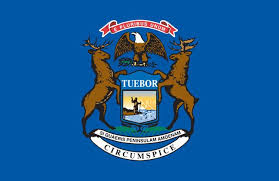 Michigan Flag Poster In 2020 Michigan State Flag Michigan Flag Flag Coloring Pages