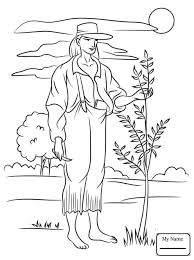 In our adult coloring pages, you will find images that include nature such as flowers, butterflies, animals, abstract shapes and patterns that fill a whole page, religious iconography such as the buddha, jesus and spiritual images of native people around the world. Johnny Appleseed Coloring Pages Best Coloring Pages For Kids