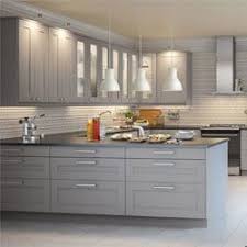 Ikea Sektion Kitchen Cabinets And Fronts In Grimslov Door Gray Kitchen Cabinets And Cupboards Kitchen Cabinets Ikea Kitchen