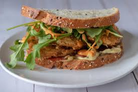 Grilled cheese are a big thing in my house. Vegan Fried Green Tomato Sandwich With Bacon And Mozzarella 86 Eats