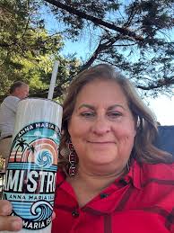 Showing off new cup from Krock in Athens at UGA game