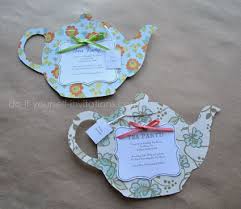 With a photo of a cupcake decorated with a single lit candle, there is lots of room for all the details. Diy Tea Party Invitations Cute And Crafty Tea Pots