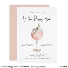 Maybe you would like to learn more about one of these? Virtual Happy Hour Social Distance Cocktail Party Invitation Zazzle Com Cocktail Party Invitation Wedding Cocktail Party Invitations Cocktail Invitations