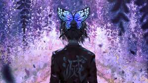 The visual search engine for all animated characters. Anime Girls Kochou Shinobu Japanese Characters Dark Hair Black Hair Purple Background Hair Pins Butt Wallpaper Resolution 1500x844 Id 1200480 Wallha Com