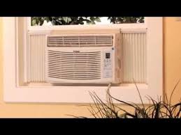 Side panels are flexible and vinyl. Learn How To Install A Haier Air Conditioner Into A Double Hung Window Youtube