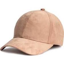 H M Cap Light Beige Women Suede Baseball Cap Hat Fashion Cap