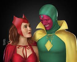 Here S Vision Laughing At How Silly He Looks And Wanda Just Being Happy Vision Is Alive Artist Jao Picart Marvelstudios