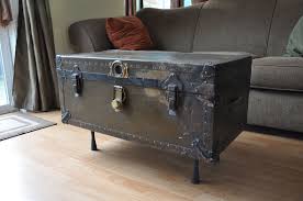 Vintage military trunk industrial wwii footlocker metal chest coffee table box. Military Branches Furniture Round Wood Coffee Table Modern Glass Coffee Table Cool Coffee Tables