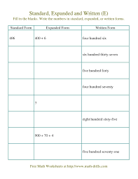 The Converting Between Standard Expanded And Written Forms To 1 000 E Number Sense Worksheet Expanded Form Worksheets Number Sense Worksheets Expanded Form