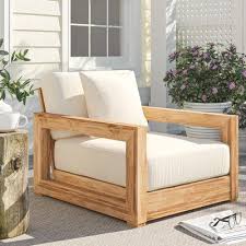 Greyleigh Burdette Teak Patio Chair With Cushions Furniture Patio Chairs Teak Patio Furniture