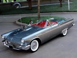 Image result for Silver Gray 1956 Thunderbird