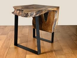 Sold Live Edge Waterfall End Table Natural Edge Side Table Etsy Wood Accent Table End Tables Walnut Table