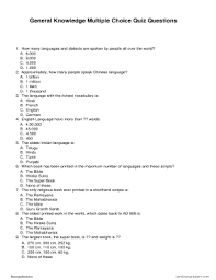 Printable trivia questions and answers multiple choice are on. General Knwleg Fill Online Printable Fillable Blank Pdffiller