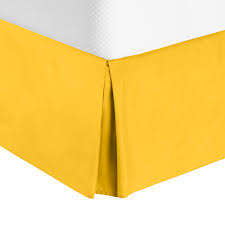 Easy care california king size sheets. Solid Luxury Pleated Tailored Bed Skirt 14 Drop Dust Ruffle Cal King Yellow Ebay