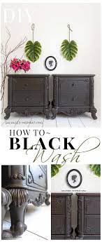 Use a rag or cheesecloth and wipe off excess color in the direction of the brush stroke. How To Create A Black Wash Paint Finish Salvaged Inspirations