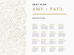 bronze white polkadot minimal seating chart templates by