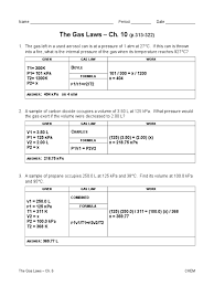 Paul bizot provided this nasa animated gas lab (doc) worksheet to go with nasa's animated gas lab. Tough Gas Laws Worksheet 1 Doc