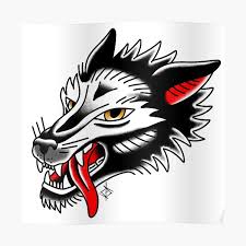 Maybe you would like to learn more about one of these? Old School Wolf Tattoo Posters Redbubble