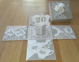Explosionsbox Zum 20 Hochzeitstag Porzellanhochzeit 20 Hochzeitstag Porzellanhochzeit Hochzeitstag Geschenk