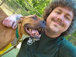 Meet Snax, a sweet and affectionate boxer mix for adoption