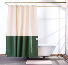 Orient Pine Color Blocked Canvas Shower Curtain Quiet Town Green Shower Curtains Diy Shower Curtain Ombre Shower Curtain