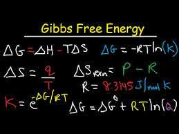 gibbs free energy equilibrium constant enthalpy entropy equations practice problems