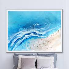 Teal Ocean Painting Abstract Wall Art Canvas Print Utopia By Antuanelle Arrives Gallery Wrappe Abstract Art Prints Abstract Ocean Painting Abstract Wall Art