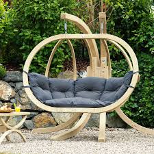Rey hanging chair with stand. Globo Royal Garden Hanging Chair Stand In Weatherproof Anthracite Amazonas Cuckooland