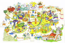 Nickelodeon Universe 2010 Park Map Mall Of America Nickelodeon America Map
