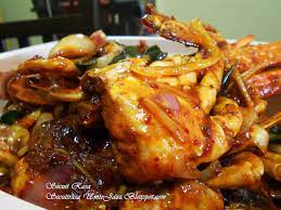 Ketam masak cili ala2 cina lebih sedap jika ditabur bawang goreng dan daun bawang. Ketam Goreng Masam Manis Rasa