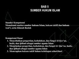 Check spelling or type a new query. Bab 5 Aspek Fikih Sumber Hukum Islam Hukum Taklifi Hukum Wad I Sk Kd Ppt Download
