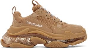 Buy balenciaga shoes for women and get the best deals at the lowest prices on ebay! Balenciaga Tan Clear Sole Triple S Sneakers Ssense
