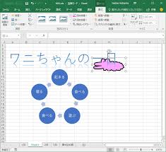 Excel 2016 オブジェクトを前面または背面に移動するには