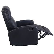 Giantex Manual Recliner Sofa Chair Black Home Living Room Lounger Leather Sofa Seat Theater Leisure Recliner Single Sofa Hw51431 Best Sofa Set Leather Sofa Recliner Chair Manual Recliner Chair