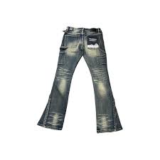 Valabasas "Streamline" DK Vintage Wash Stacked Denim Jeans
