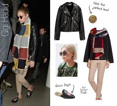 Публикация от gigi hadid (@gigihadid) 31 июл 2020 в 6:23 pdt. Gigi Hadid S Colorblock Scarf And Fur Lined Mules Look For Less The Budget Babe Affordable Fashion Style Blog
