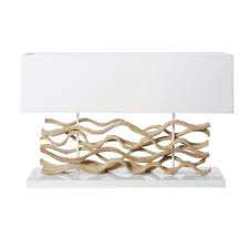 Lampe En Bois Flotte Et Abat Jour Blanc Panglao Maisons Du Monde