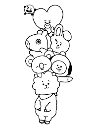 Bt21 dream of baby sleeping cushion. Bt21 Drawing Template Novocom Top