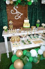 Gold And Hunter Green Safari Baby Shower Baby Shower Ideas Themes Games Gold Safari Baby Shower Safari Baby Shower Free Baby Shower