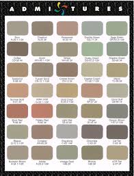 admixtures inc color chart