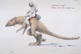 Early Tauntaun Concept Art From 1977 By Ralph Mcquarrie For The Empire Strikes Back 1980 Esquisse Etude