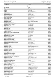 Songbook kompl_ Titelliste - Karaoke On Tour