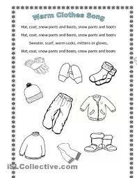 Winter Clothes Song En Hommage To Arianey S Version Winter Kindergarten Worksheets Clothes Worksheet Printable Worksheets