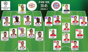 Check spelling or type a new query. Official Line Up Eindhoven Vs Bayern Munich