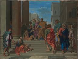 Peter heals the crippled beggar. Nicolas Poussin Saints Peter And John Healing The Lame Man The Metropolitan Museum Of Art